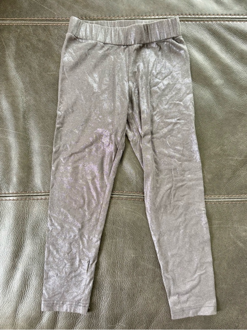 Old Navy Girls Silver Shimmer Leggings